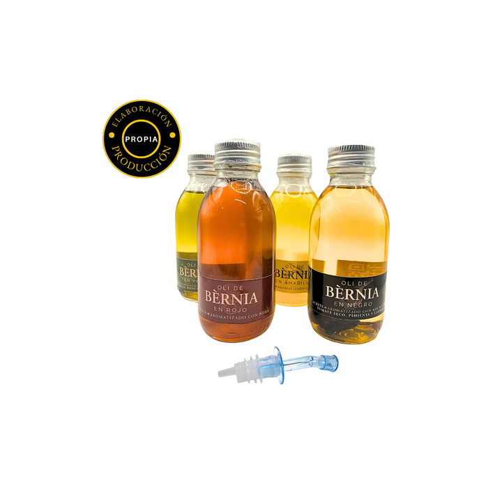 Pack aceites aromatizados con vertedor de regalo