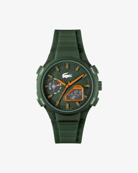 Reloj Lacoste LC33 Dual Display multifunción Silicona verde
