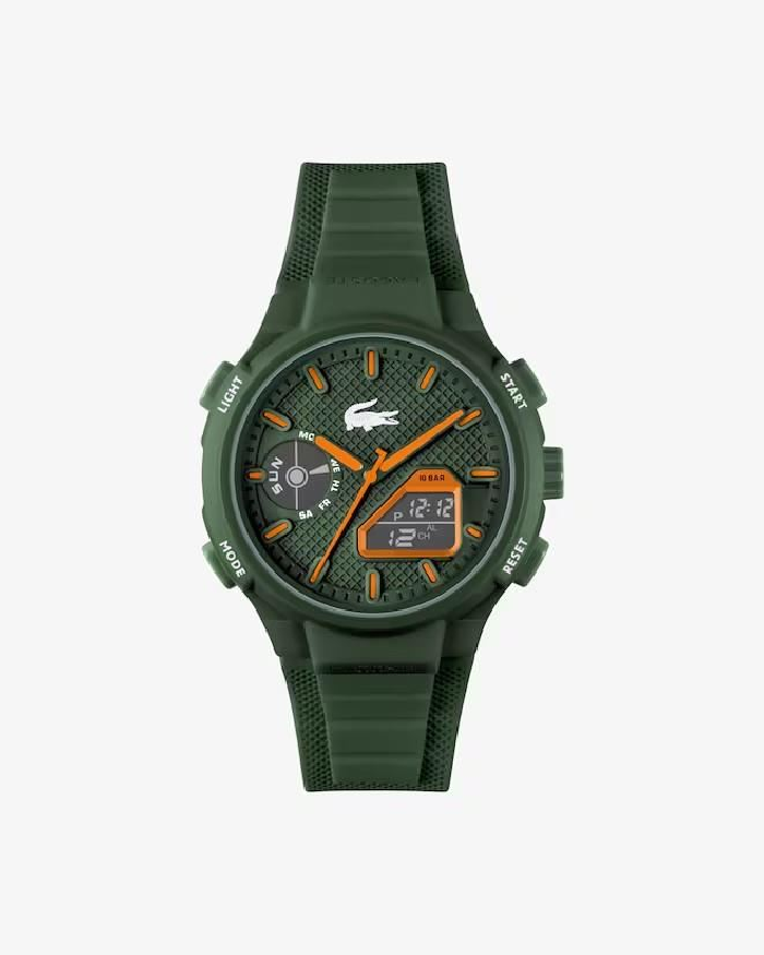 Reloj Lacoste LC33 Dual Display multifunción Silicona verde