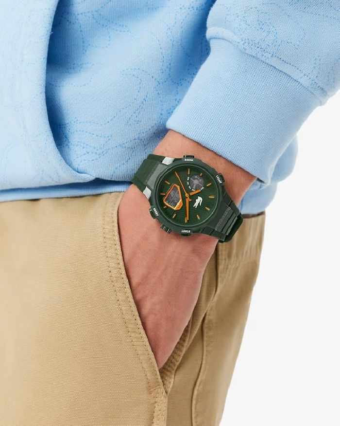 Reloj Lacoste LC33 Dual Display multifunción Silicona verde