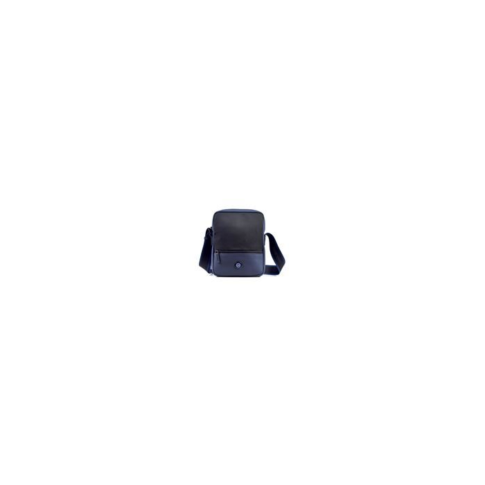 Bolso cruzado tecno azul y negro