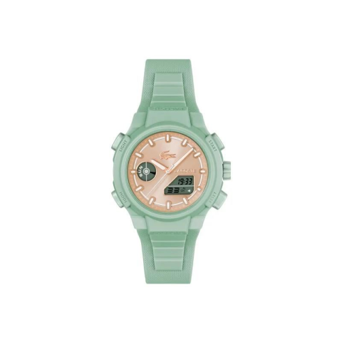 Reloj Lacoste LC33 Dual Display multifunción Silicona verde agua