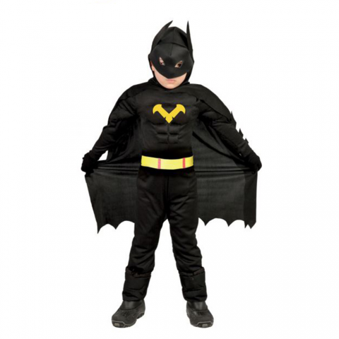 Disfraz de niño de Batman con músculos