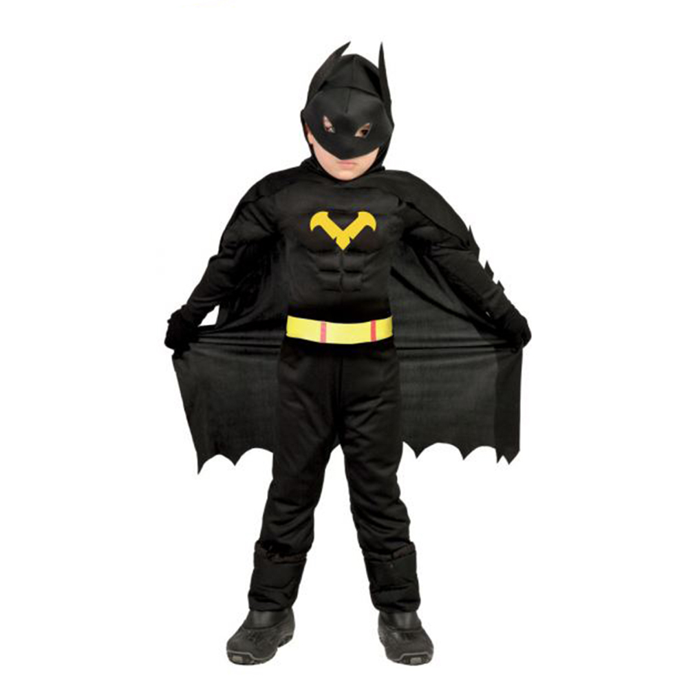 Goteo Los invitados Centrar Disfraz de niño de Batman con músculos - La Xabiera - Marketplace productos  de Xàbia