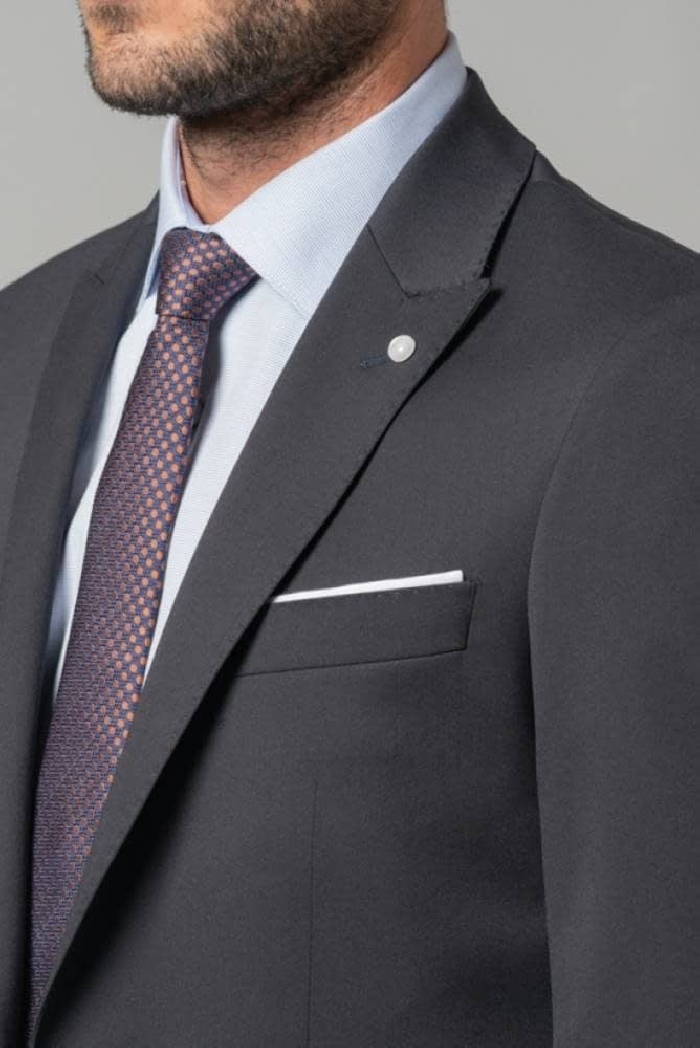 Traje vestir slim fit marino liso · Etiem
