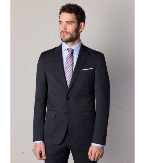 Traje vestir slim fit marino liso · Etiem
